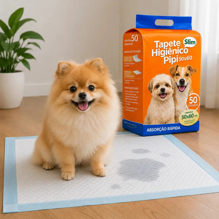 Tapete Higiênico para Cães Gatos Pets Manta Absorvente 50 Unidades 50×60 cm