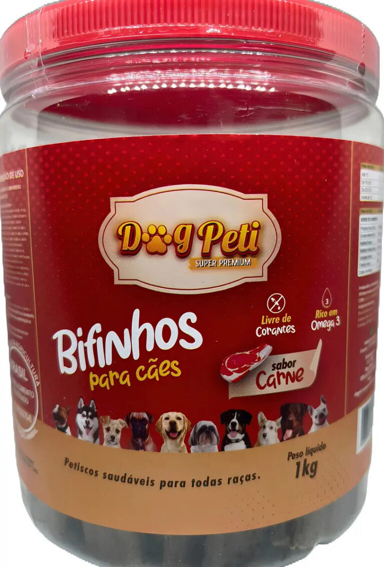 Dog Peti Super Premium Bifinho para Cães 1kg Carne Macio