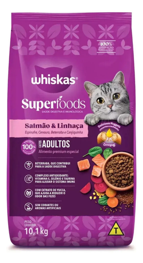 Ração Whiskas Gato Adulto Seca Salmão 10.1kg