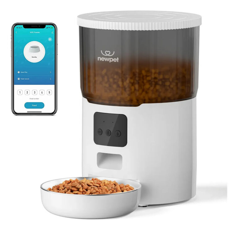 Comedouro Automático 4L Newpet Para Cães E Gatos Com Voz E App